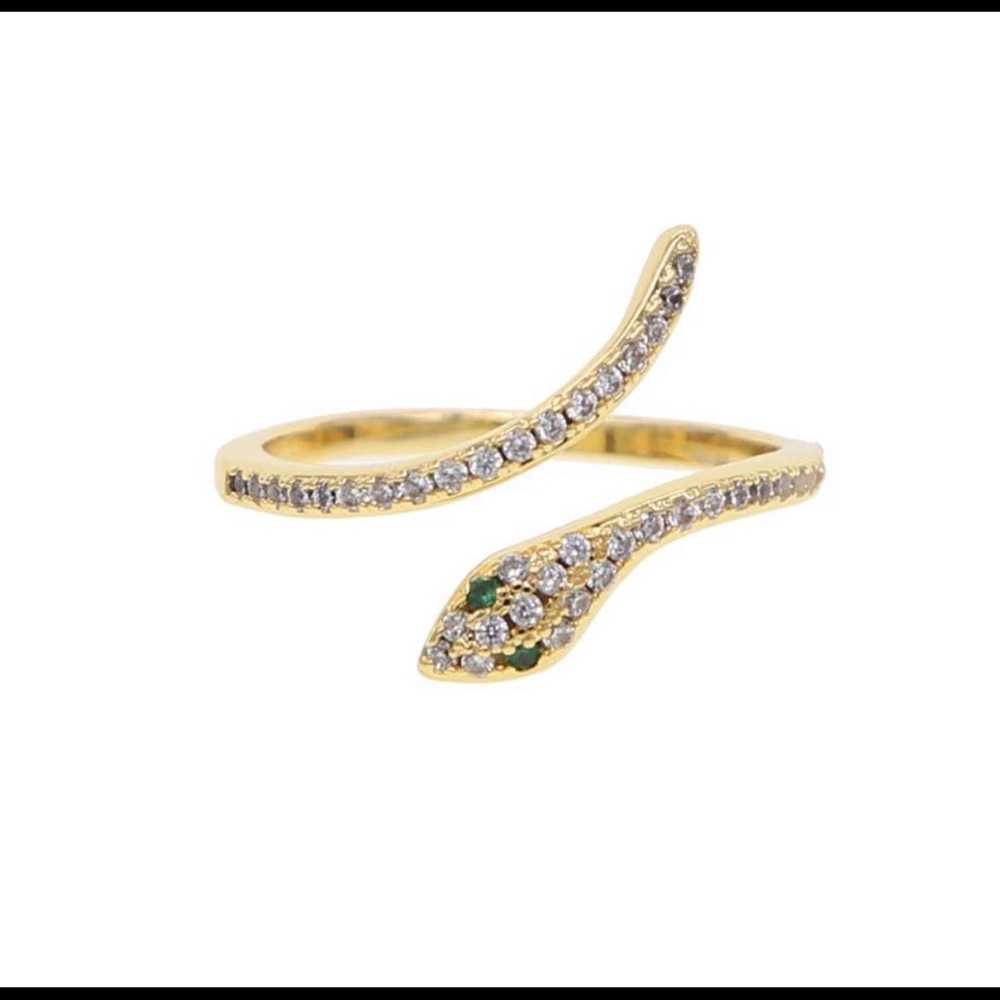 Snake Charmer Adjustable Ring in Gold